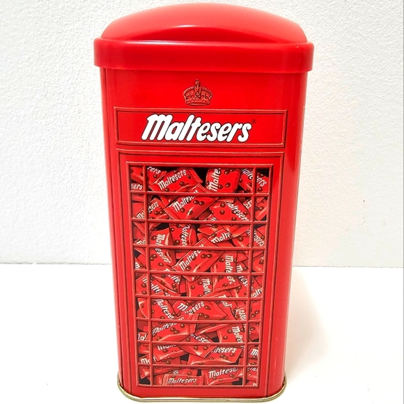 Vintage Maltesers Chocolates Red Metal Coin Bank - Picture 9 of 14